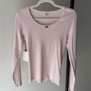 NWT Aritzia Light Pink Long Sleeve Top